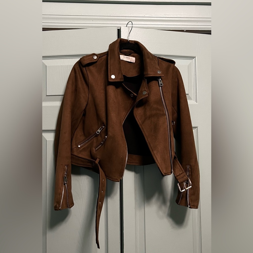 Zara Dark Brown Leather Jacket